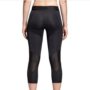 Adidas Alphaskin Climacool Leggings Cropped Compression Running Capris NWOT